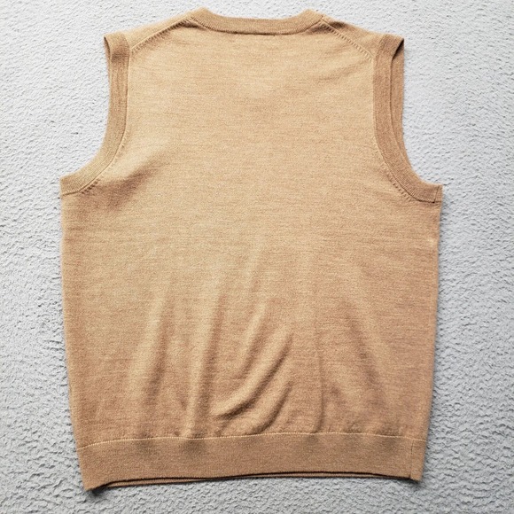 Turnbury Sweater Mens Large Brown Classiccore Extra Fine Merino Wool V-Neck - Picture 3 of 14